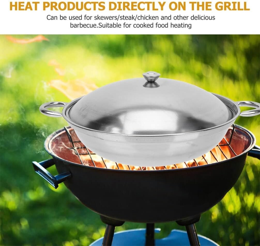 Versatile 8.66 Inch Cooking Pot – Stainless Steel, Heat Resistant & Lid Included