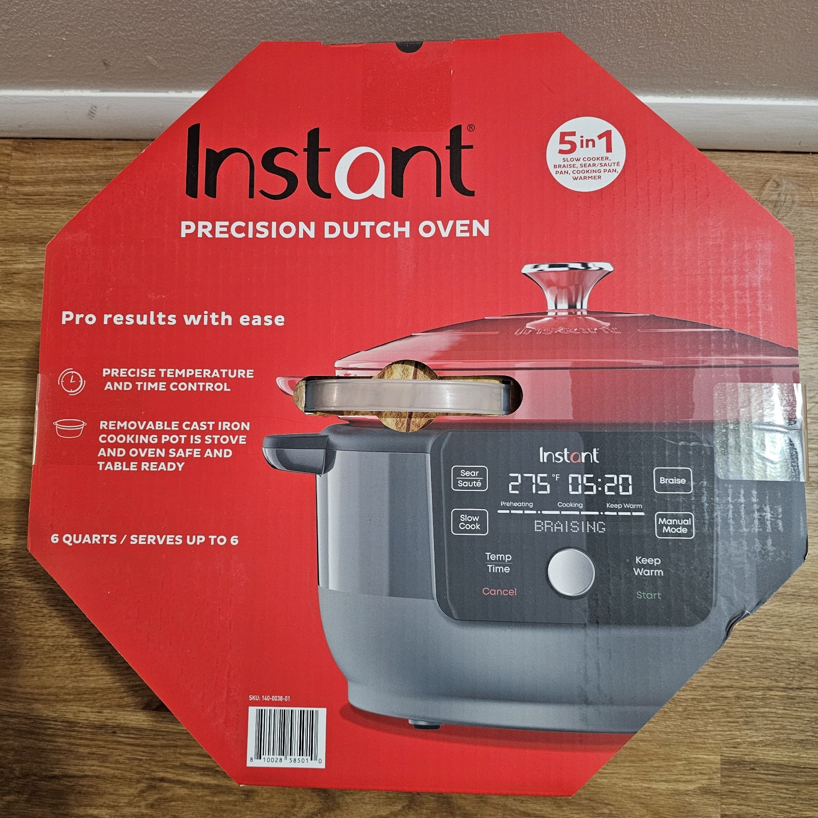 Instant Pot Precision Dutch Oven 6-Quart 1500W 5-in-1 Warmer Cooking Pot NEW