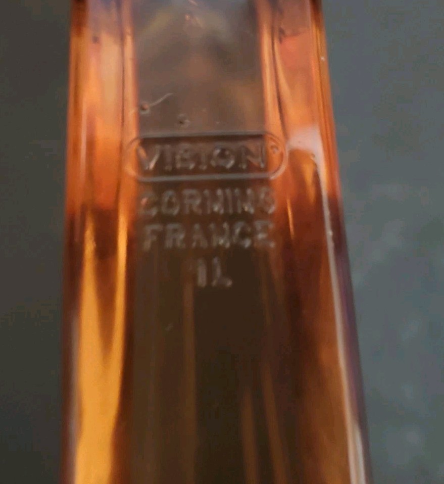 Vision Corning Amber Glass Saucepan + Lid 1L Stain Odor Resistant Visionware Vtg