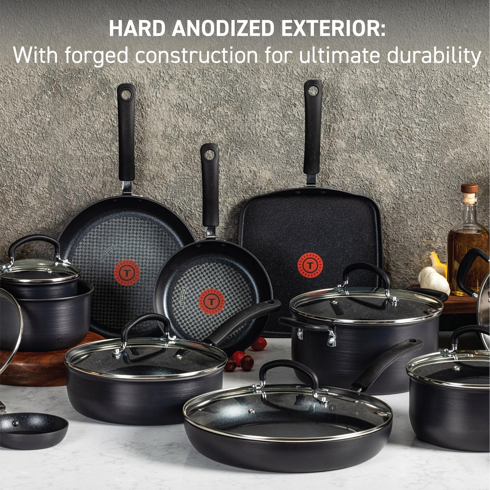 Ultimate Hard Anodized Nonstick Pots and Pans Set 14 Piece