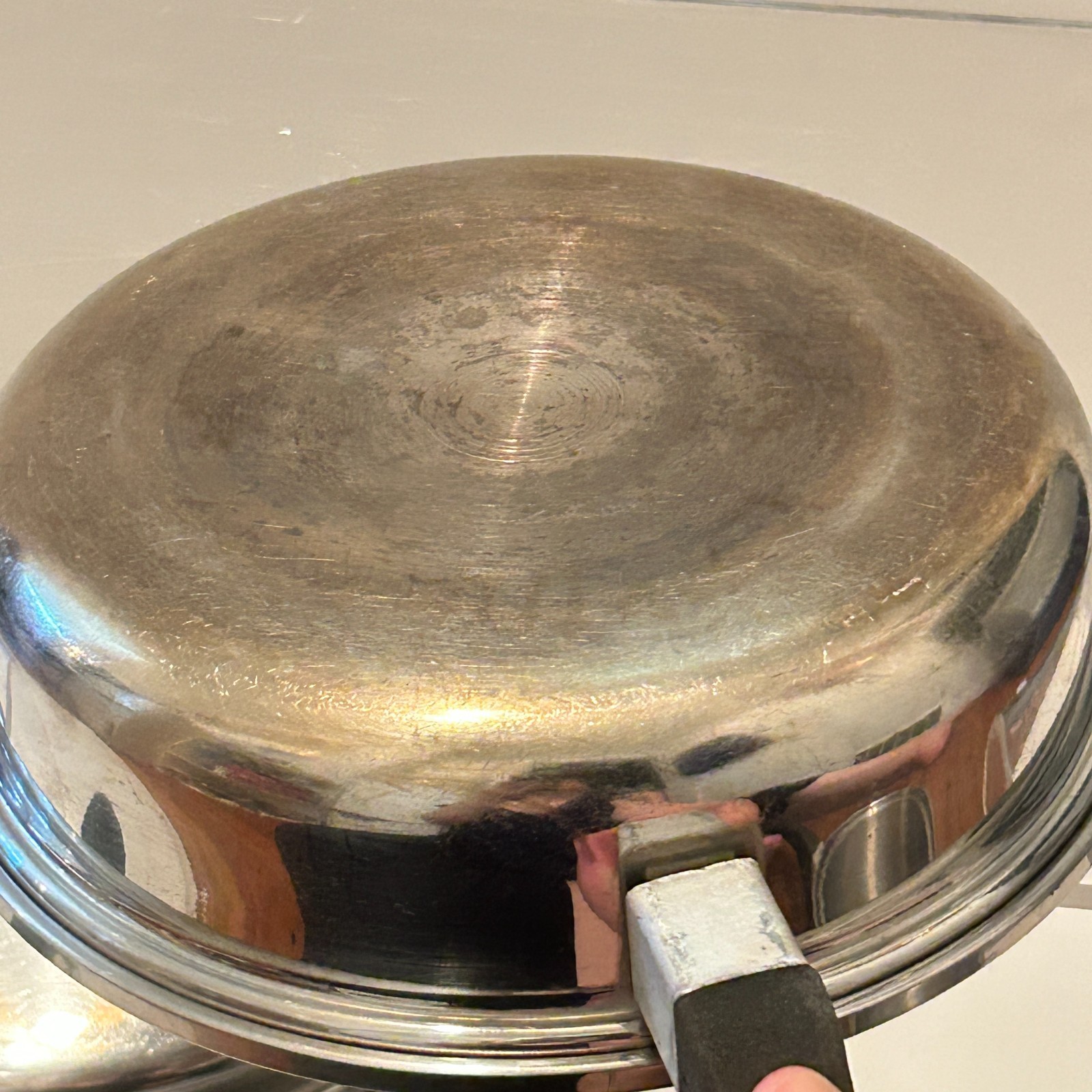 12 Piece Saladmaster Pots & Pans Lot Tri-Clad Stainless Vapo Lids Egg Poacher