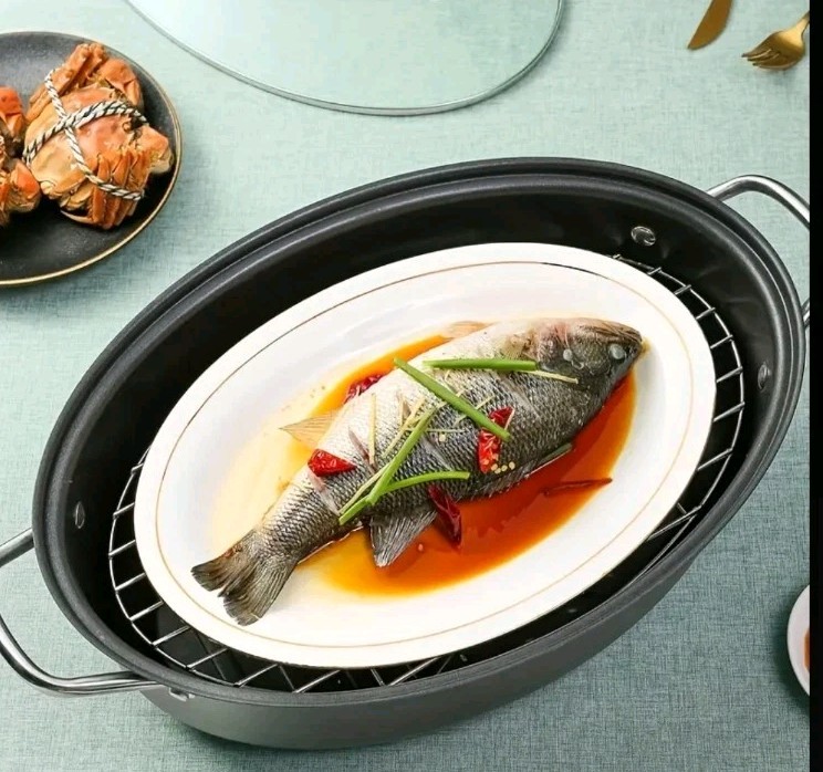 Mediterranean Steam Pot Fish Seafood Crawfish Crab Crockpot Steam Cooker Gumbo