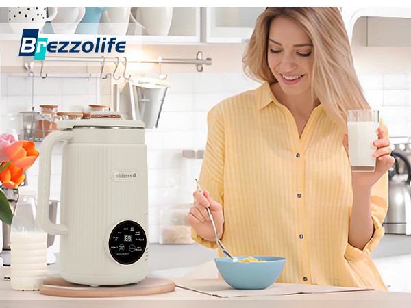 8-in-1 Nut Milk Maker – Self-Cleaning & Delay Start, for Soy/Oat/Almond/Coconut