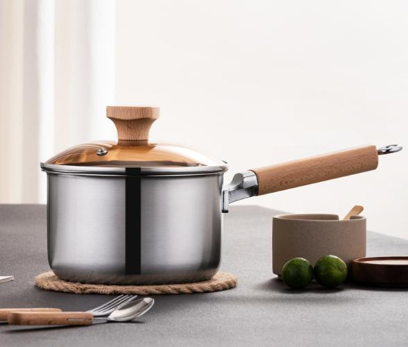 34.5×17.3x15cm Stainless Steel Milk Pot for Home Kitchen Cooking Needs