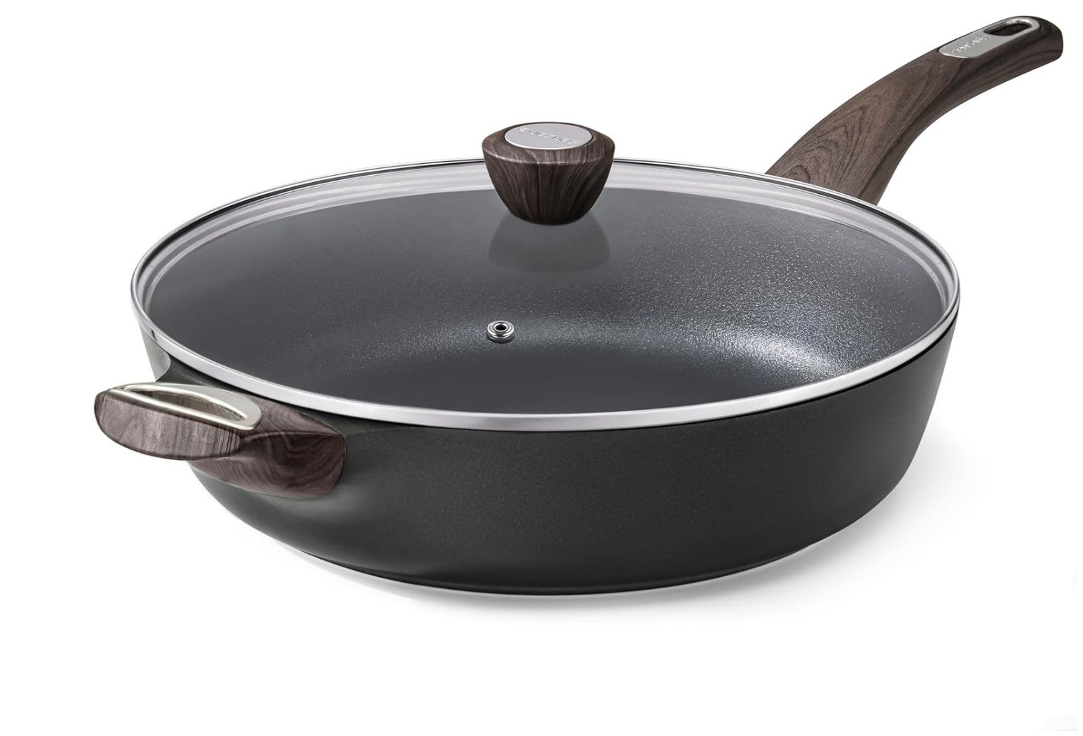 SENSARTE 12″ Nonstick Deep Frying Pan w/ Lid – 5Qt, PFOA/PFOS Free