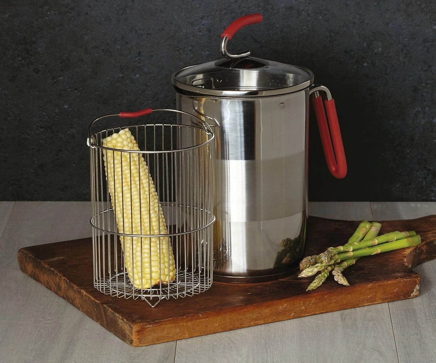4th Burner Pot with Glass Lid and Steam basket 12 cup
