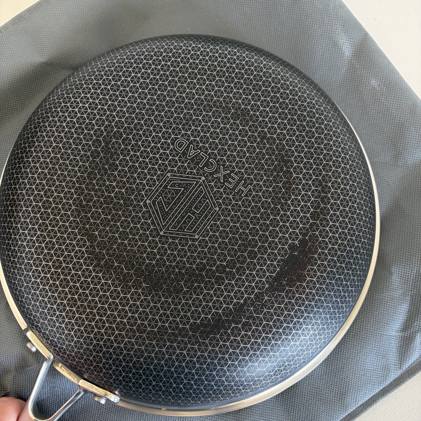 HexClad 10″ FRYING Pan NO Lid Hybrid Non-Stick -Used Good Condition