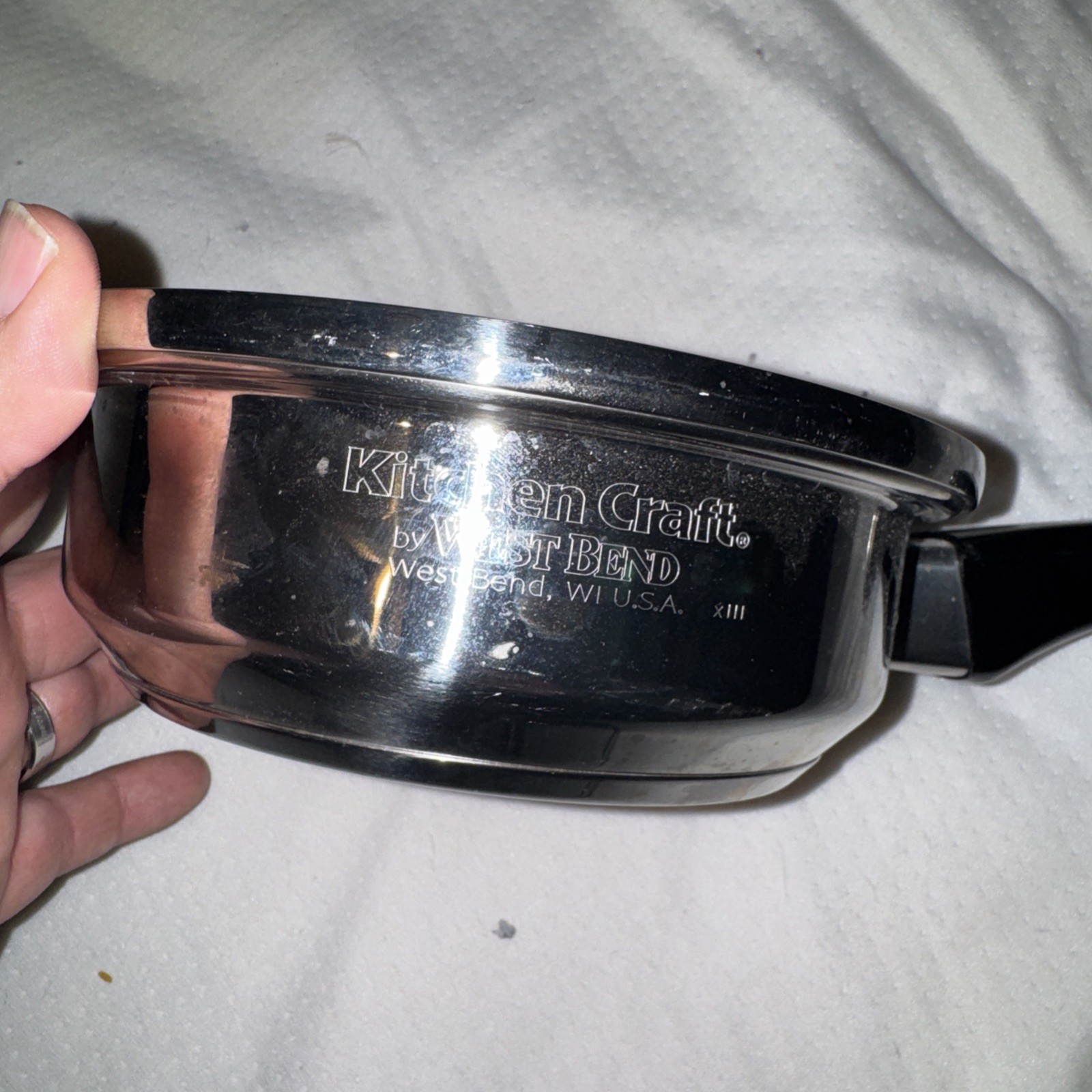 Kitchen Craft by West Bend Stainless Steel 1 Qt Sauce Pan W/Faberware Temp Lid
