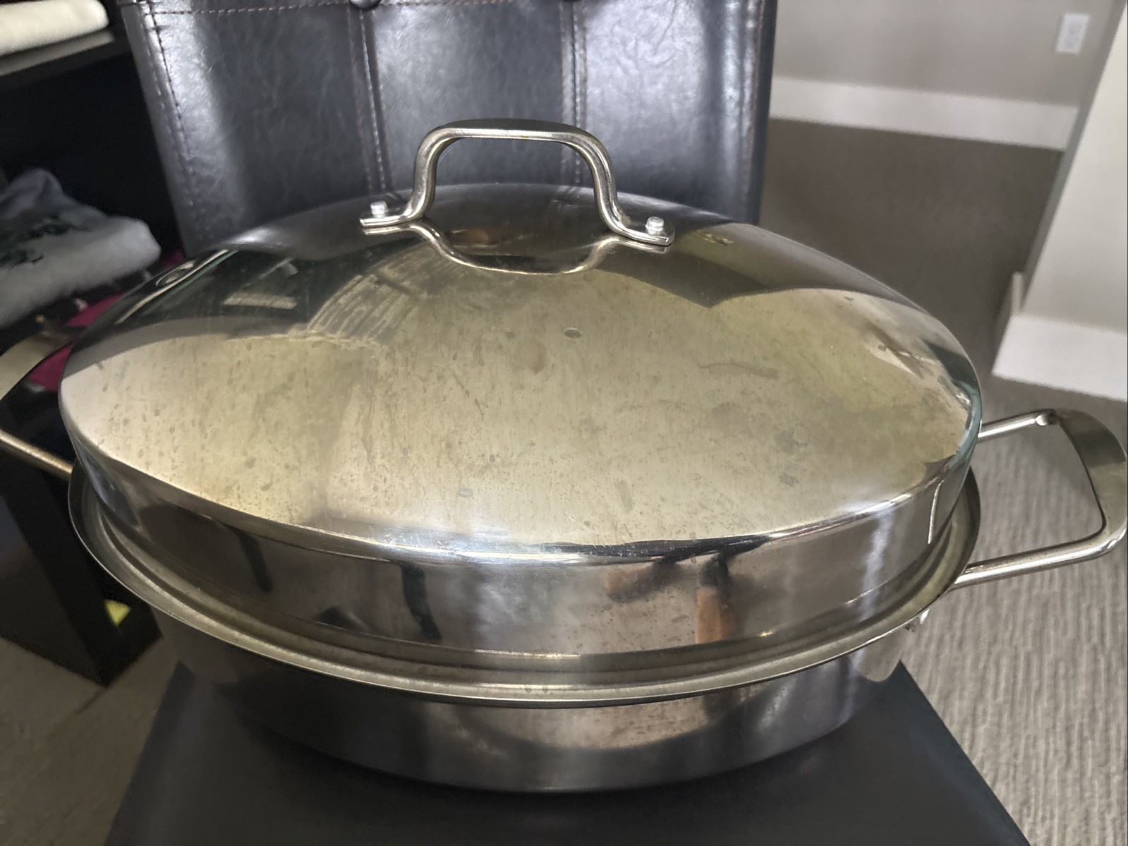 Turkey Roaster With rack 18” Stainless Steel High Dome Vented Lid