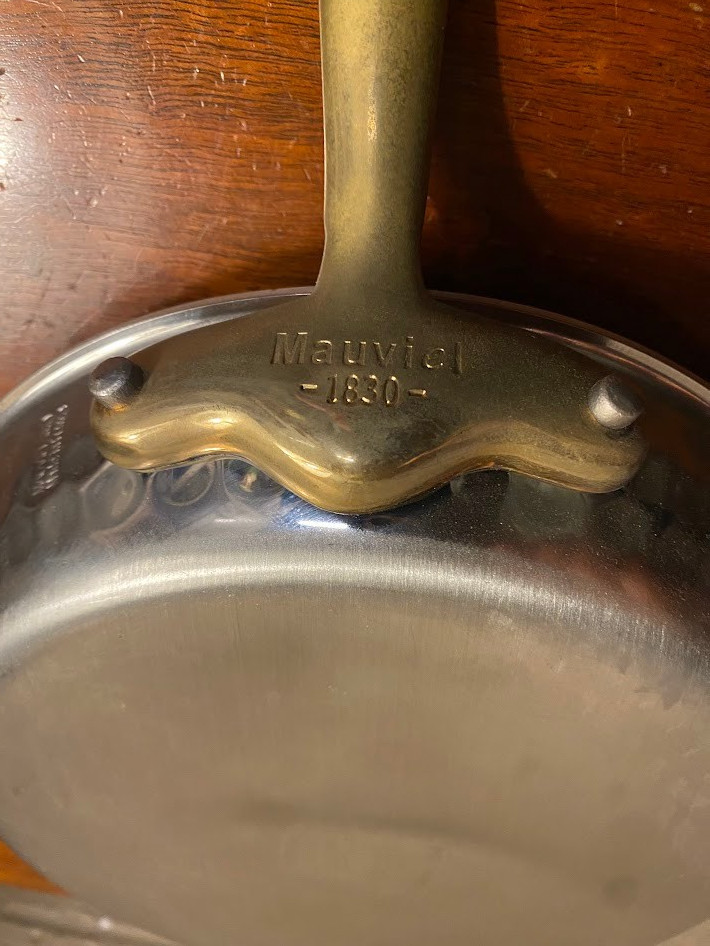 NWOT Mauviel M’ELITE B Hammered 5-Ply Frying Pan With Brass Handle 8″ FREE SHIP