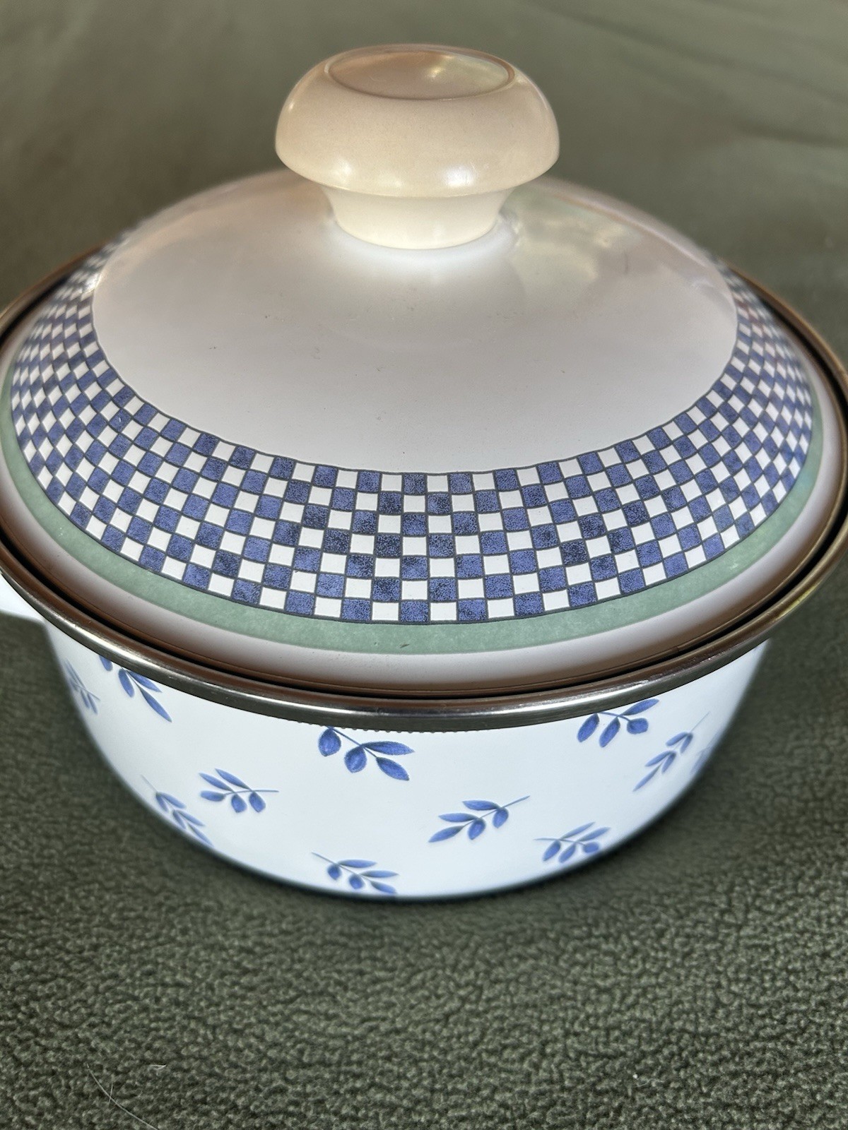 Villeroy & Boch Switch 3 Enameled Metal Stew Soup Pot 2.5 Quart Germany Blue