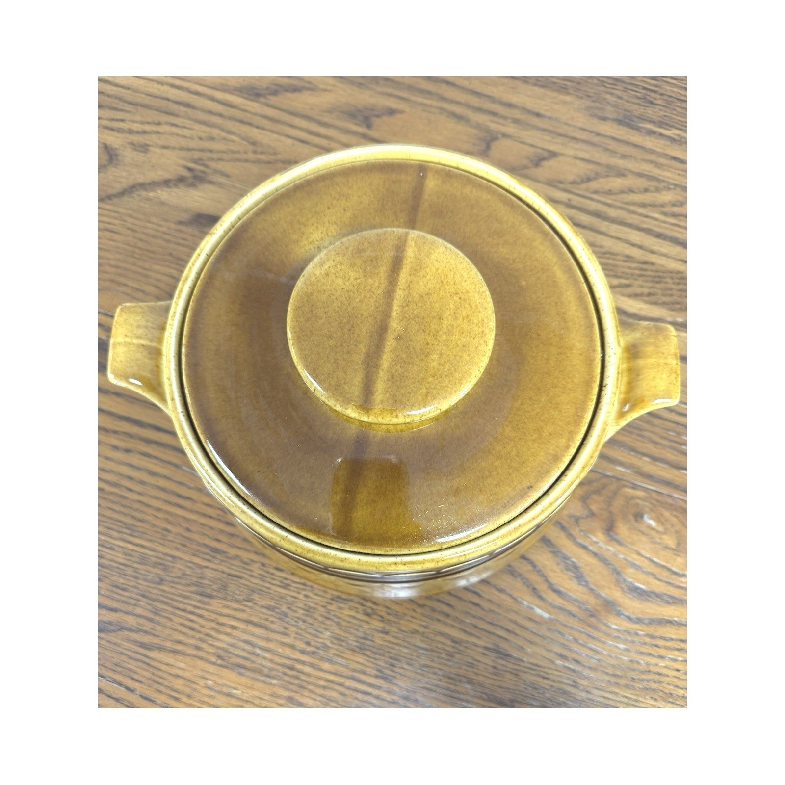 Vintage Homer Laughlin Sheffield Granada Casserole Harvest Gold w/Lid 70’s
