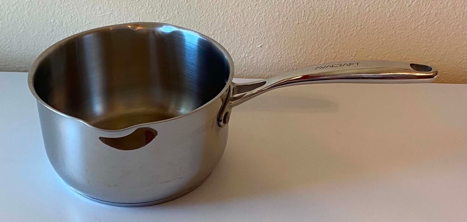 Avacraft 2.5 Quart Stainless Steel Saucepan Pot Induction Base, No Lid