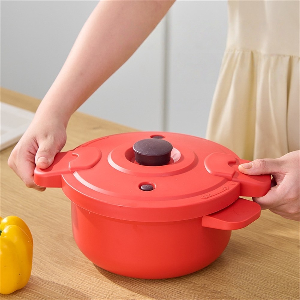 Microwave Pressure Cooker Compact Pot for Easy Steaming Rice Pasta Vegetables