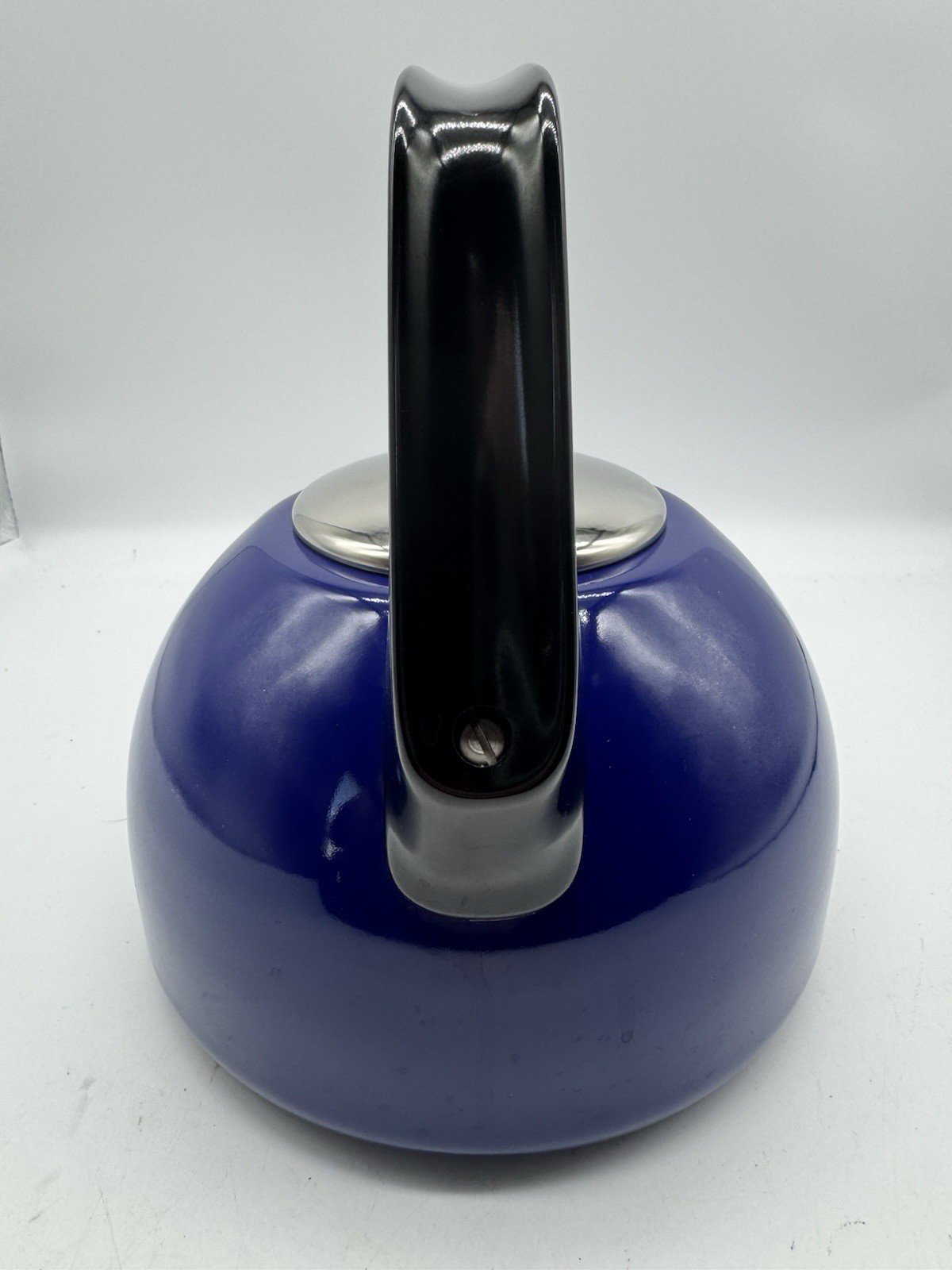 ONEIDA Tea Kettle Aegean Sea Blue Porcelain Enamel Whistling Tea Kettle
