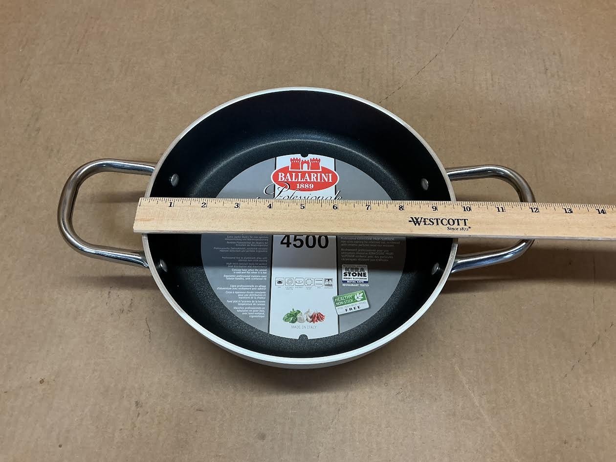 Ballarini Professionale 4500 Aluminum Nonstick Braiser Without Lid, 9.5-inch