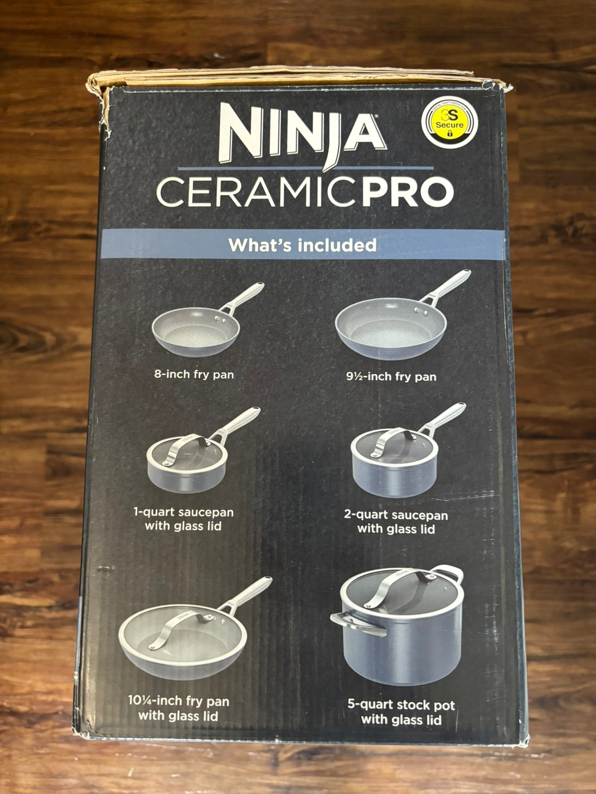 Ninja 10pc NeverStick Ceramic Pro Cookware Set. Blue! New!