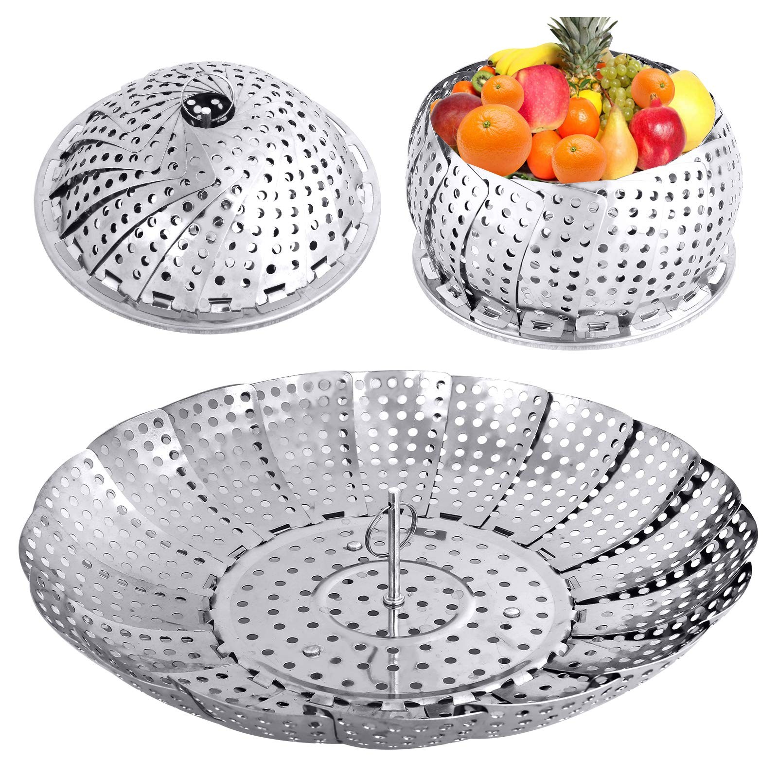 Stainless Steel Vegetable Steam Baskets for Steaming Cooking Expandable