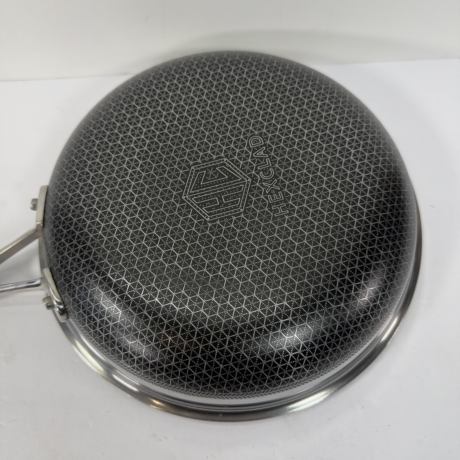 HEXCLAD 8″ Hybrid Fry Pan Stainless Steel Non-Stick Frying Pan (No Lid)