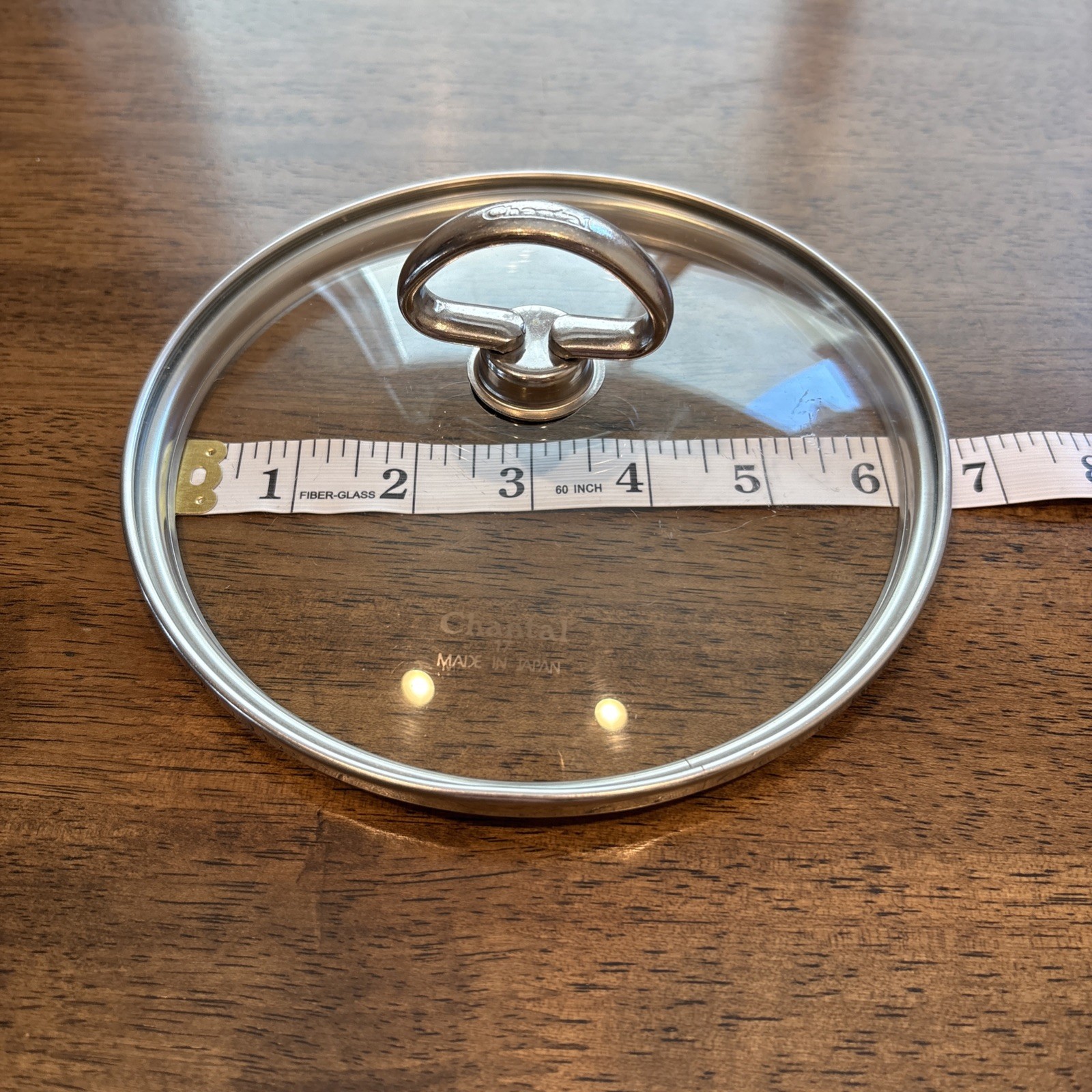 Chantal 17 Glass Pot Lid – 6 1/8” Inner Lid with Stainless Rim