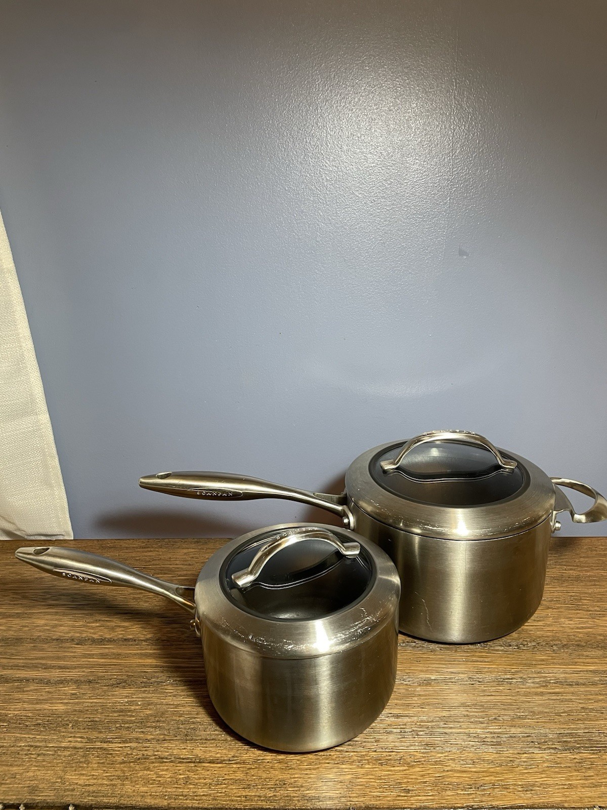 2 Saucepan Scanpan CTX Ceramic titanium Saucepan W/Lid Nonstick 2Qt And 3.5Qtp