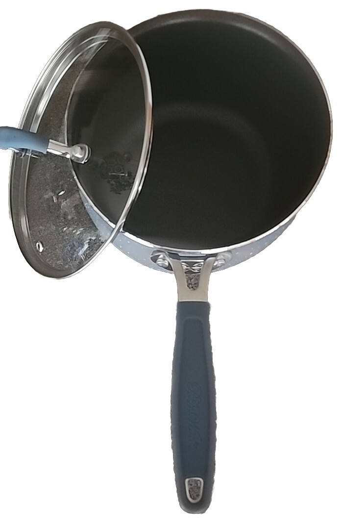 Pioneer Woman ~ KEEPSAKE BLUE SPECKLE ~ 2.5 Qt. ~ Nonstick ~ Saucepan w/Lid