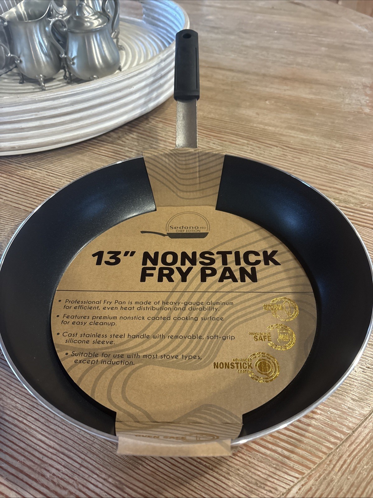 Sedona Pro Chef 13″ Nonstick Aluminum Skillet Heavy-Gauge Dishwasher Safe