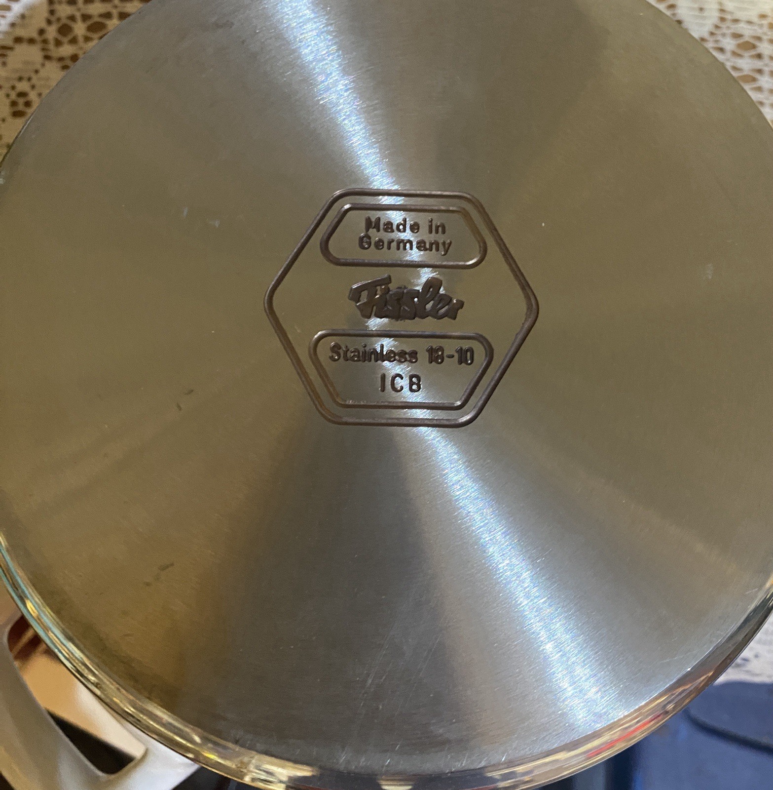 Fissler Solaryme Germany 11 Dot Stainless Steel Pot With Lid 48 Oz Capacity