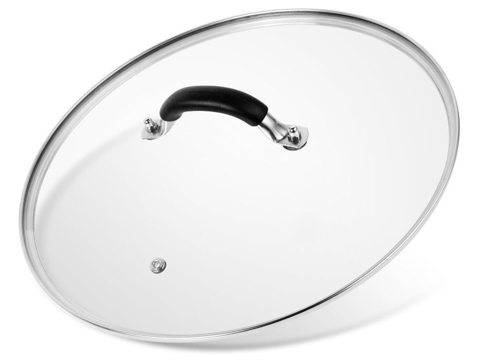 12 Inch Pan Lid – Glass Lid with Stainless Steel Handle for Frying Pan and Pots
