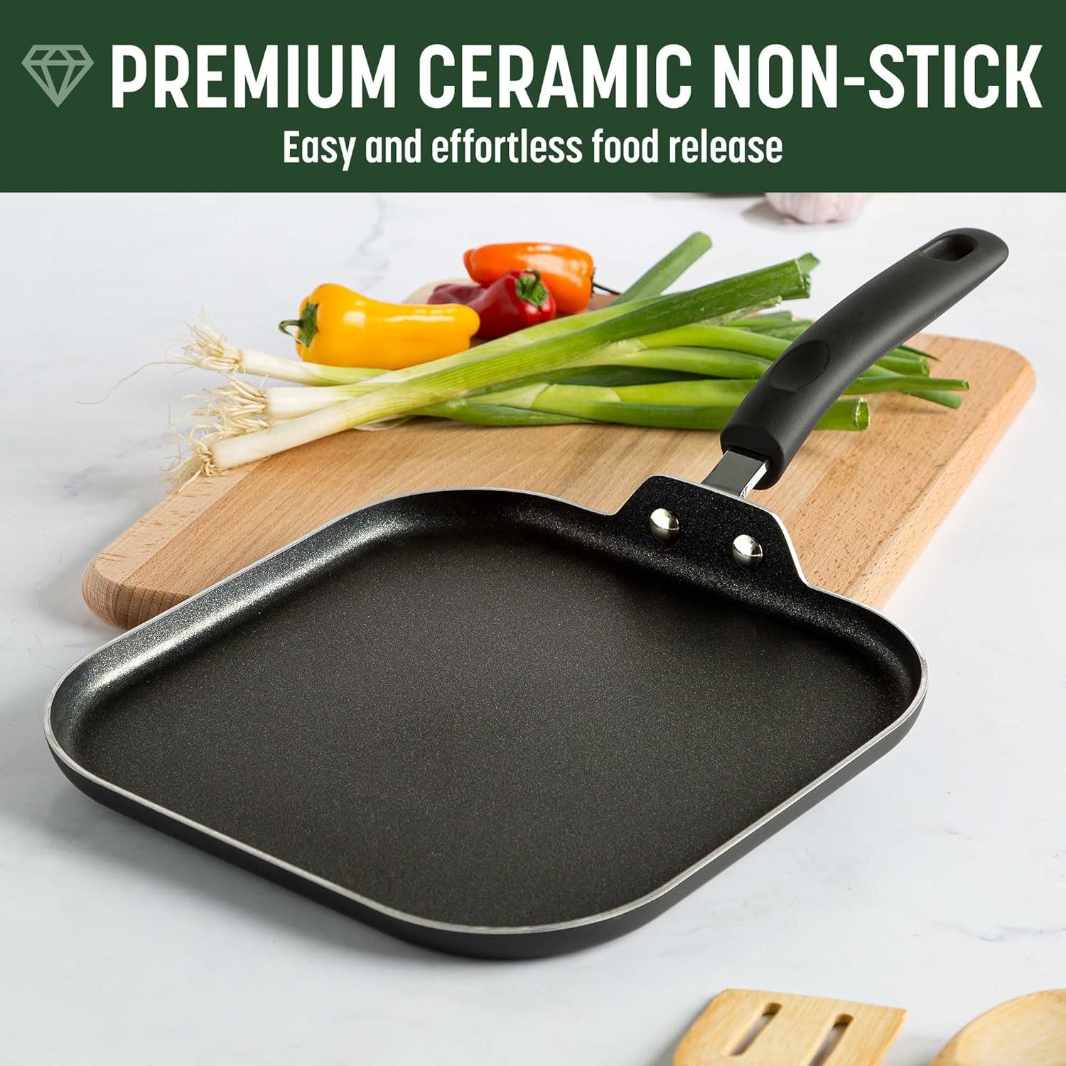Goodful Ceramic Nonstick Pots and Pans Set, Premium Ceramic Coating Made without