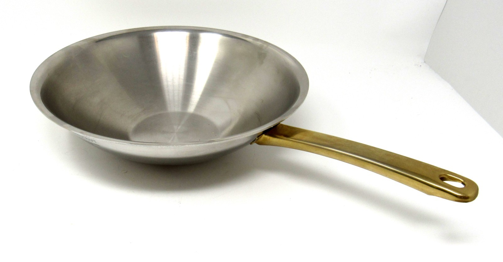 Health Craft 5 Ply Nicromium Surgical Steel Wok Saucier Pan USA 11″ Vintage
