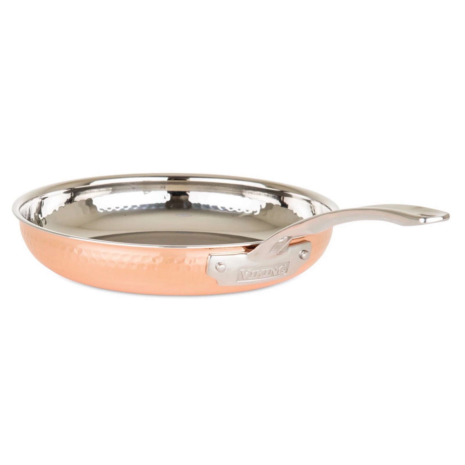 Viking 8 Inch Fry Pan Hammered Copper 3-Ply Alloy Core Brand New Never Used 8”