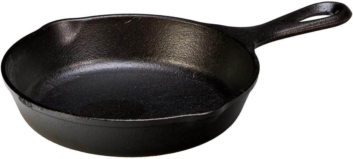 Lodge 6-1/2 Inch Cast Iron Pre-Seasoned Skillet – Signature 6.5 Inch, Black