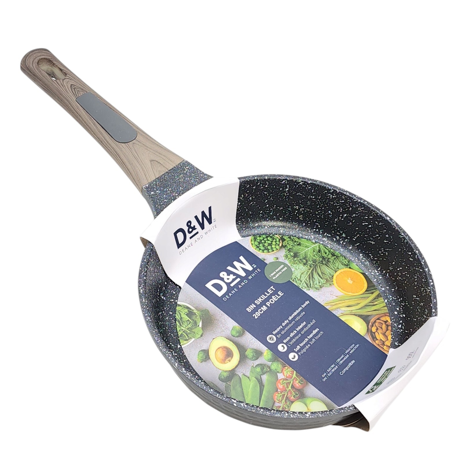 D&W Deane And White Cookware 8inch Frying Pan Skillet Nonstick Interior Charcoal
