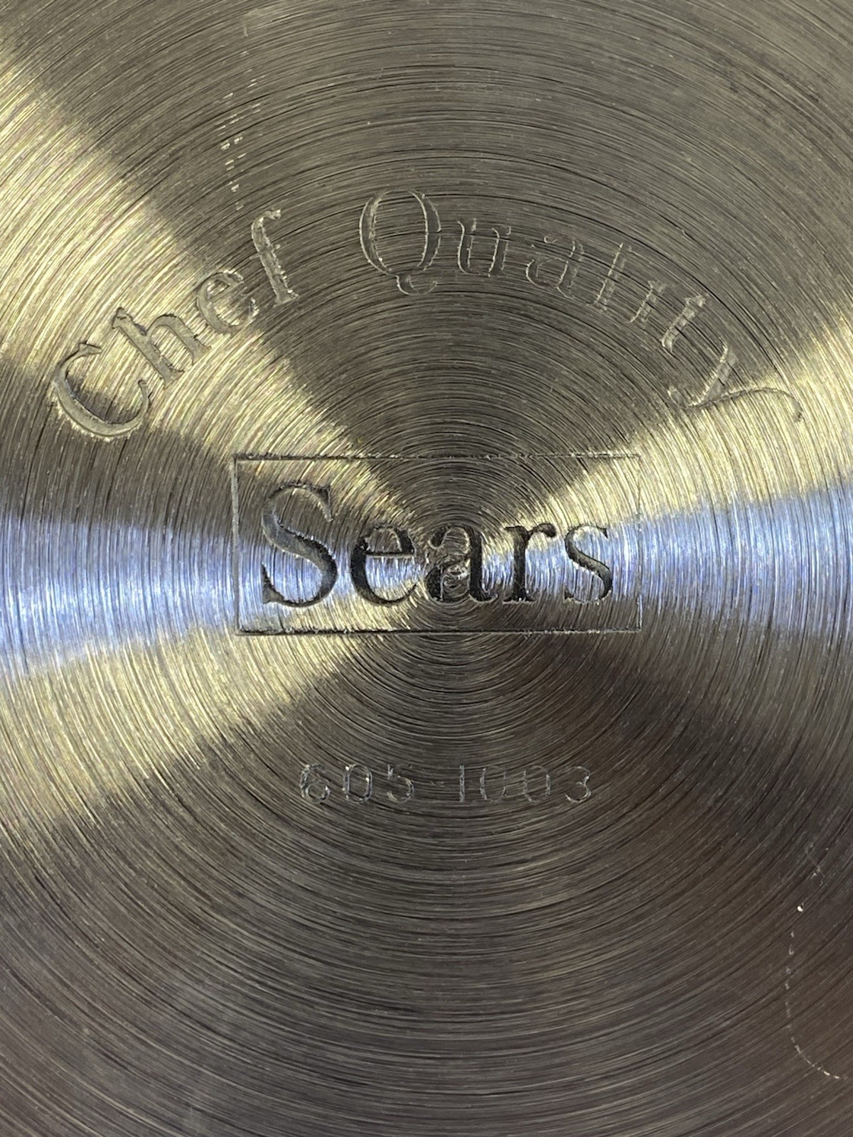 Vintage Sears Chef Quality 10” Non Stick Skillet 605-1003 Wooden Handle No Lid