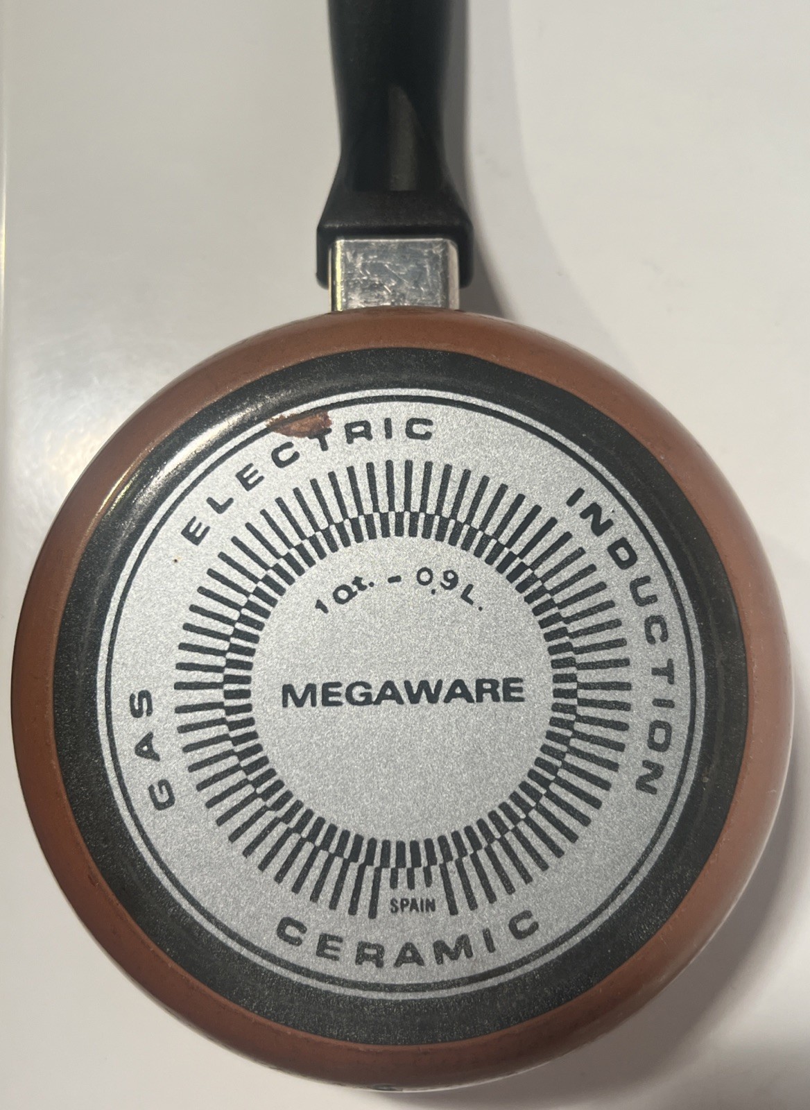 Megaware 1 Qt. Sauce Pan Small Pot Ceramic Light Brown No Lid – Made in Spain