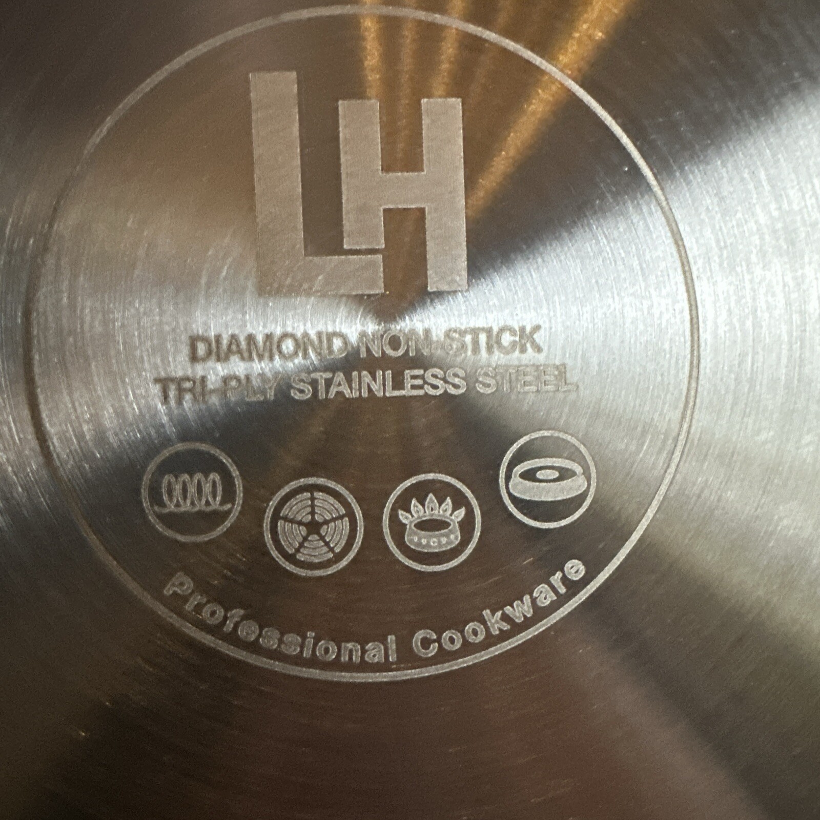 LEXI HOME Frying Pan 3 Piece Stainless Steel Nonstick Heavy Duty Black 8,10,12in