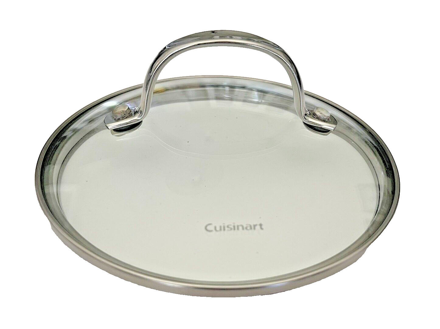 CUISINART GLASS PAN POT STAINLESS HANDLE 6″ ID 6 3/4″ OD REPLACEMENT LID
