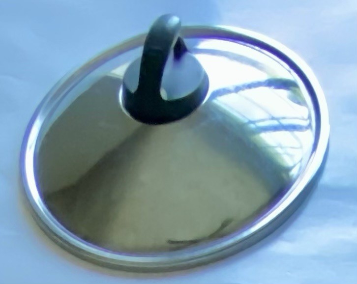 11.” Stainless Steel Replacement Pot Lid Adjustable Steam Vent Black Handle
