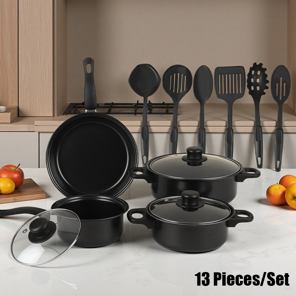 Kitchen Pots & Pans Set Nonstick Cookware Set Hot Pot & Frying pan Set w/ Lid