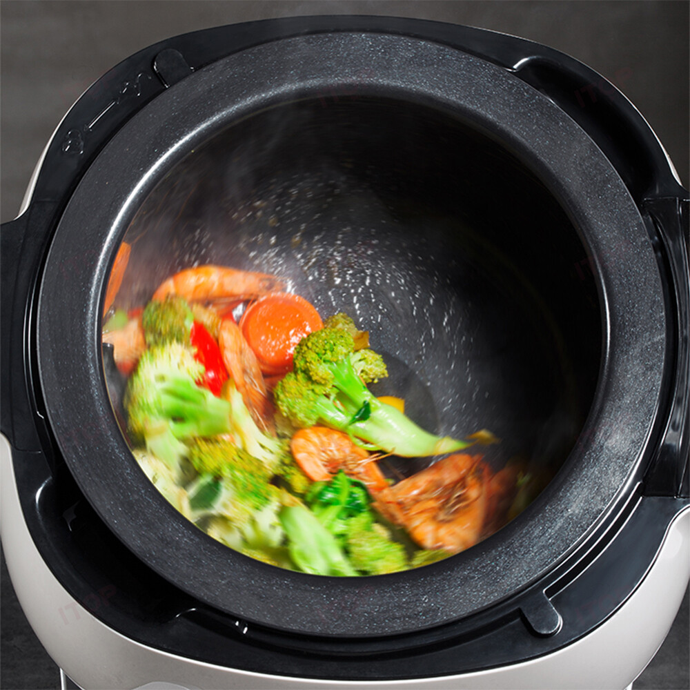 2000W Automatic Stir-frying Machine Stewing Heating Cooker Wok Household 6L 220V