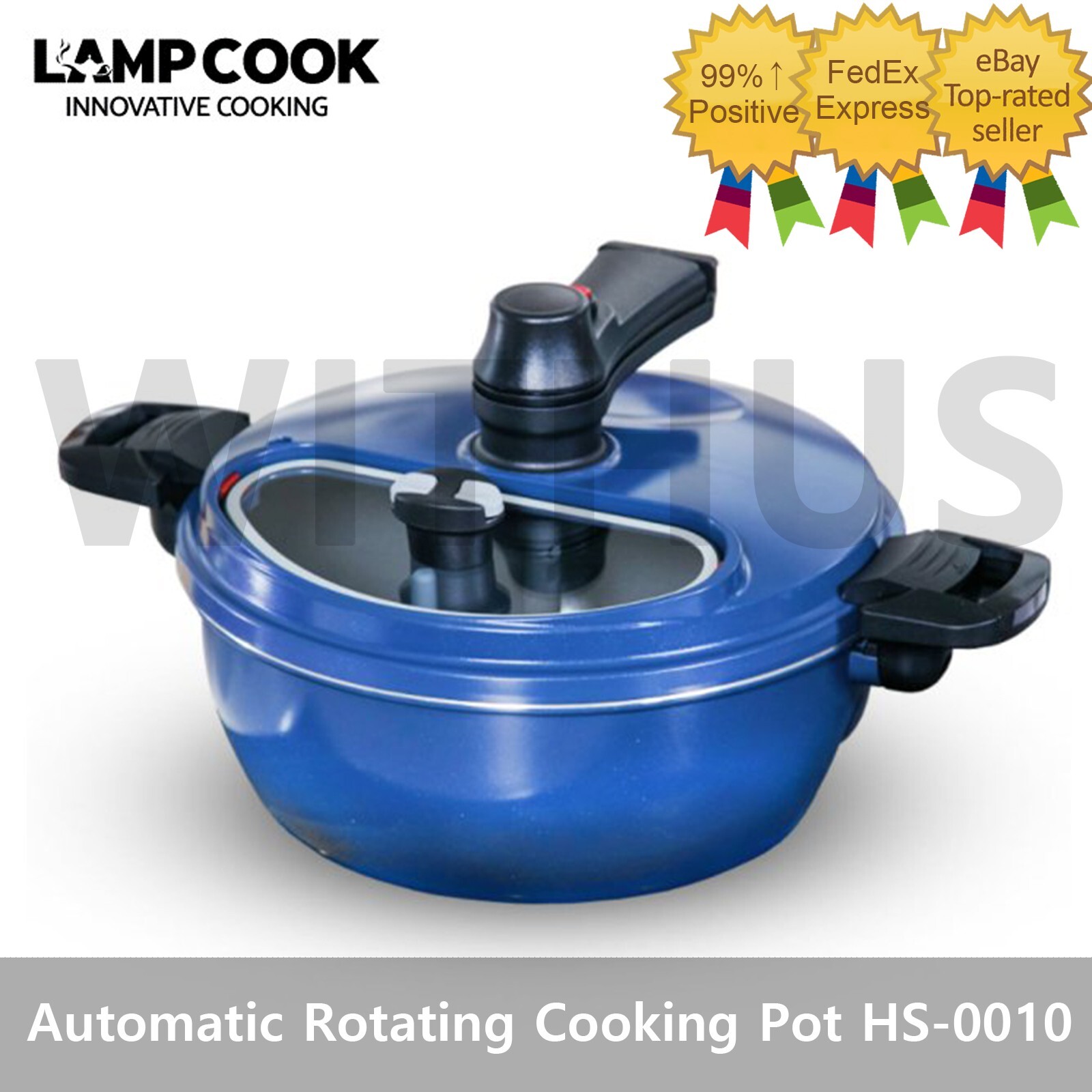 LAMP COOK HS-0010 Automatic Rotating Cooking Pot Camping Oven Korean BBQ Grill_