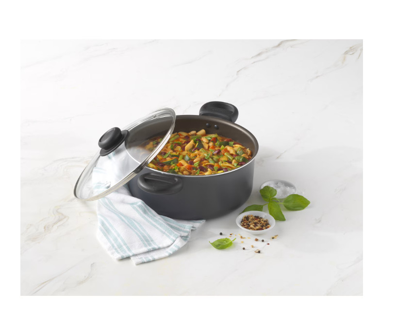 4.7Qt Aluminum Dutch Oven with Lid Classic Covered Cooking Pot Durable