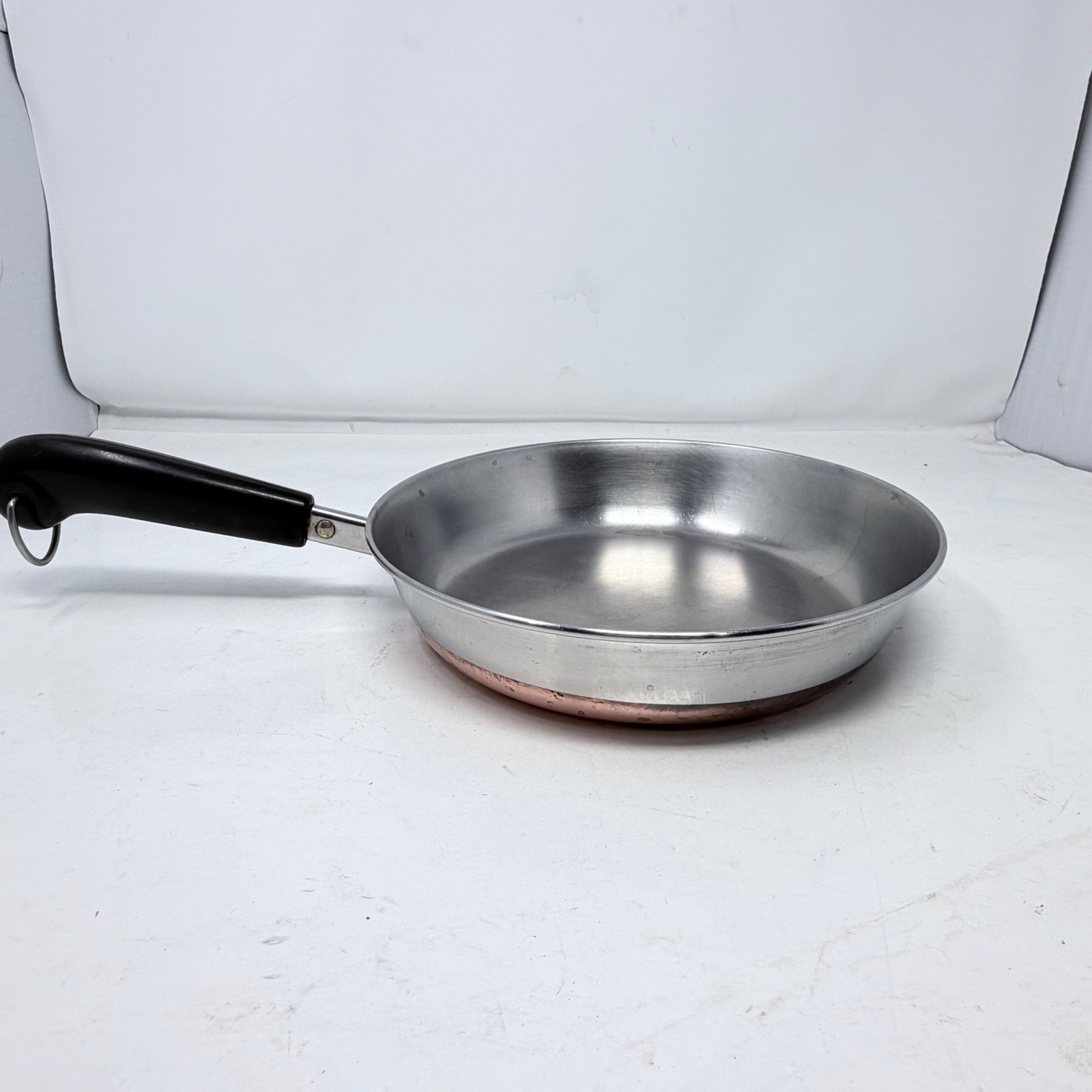 Vintage Revere Ware 1801 9 Inch Skillet Copper Clad Bottom Fry Pan Clinton IL