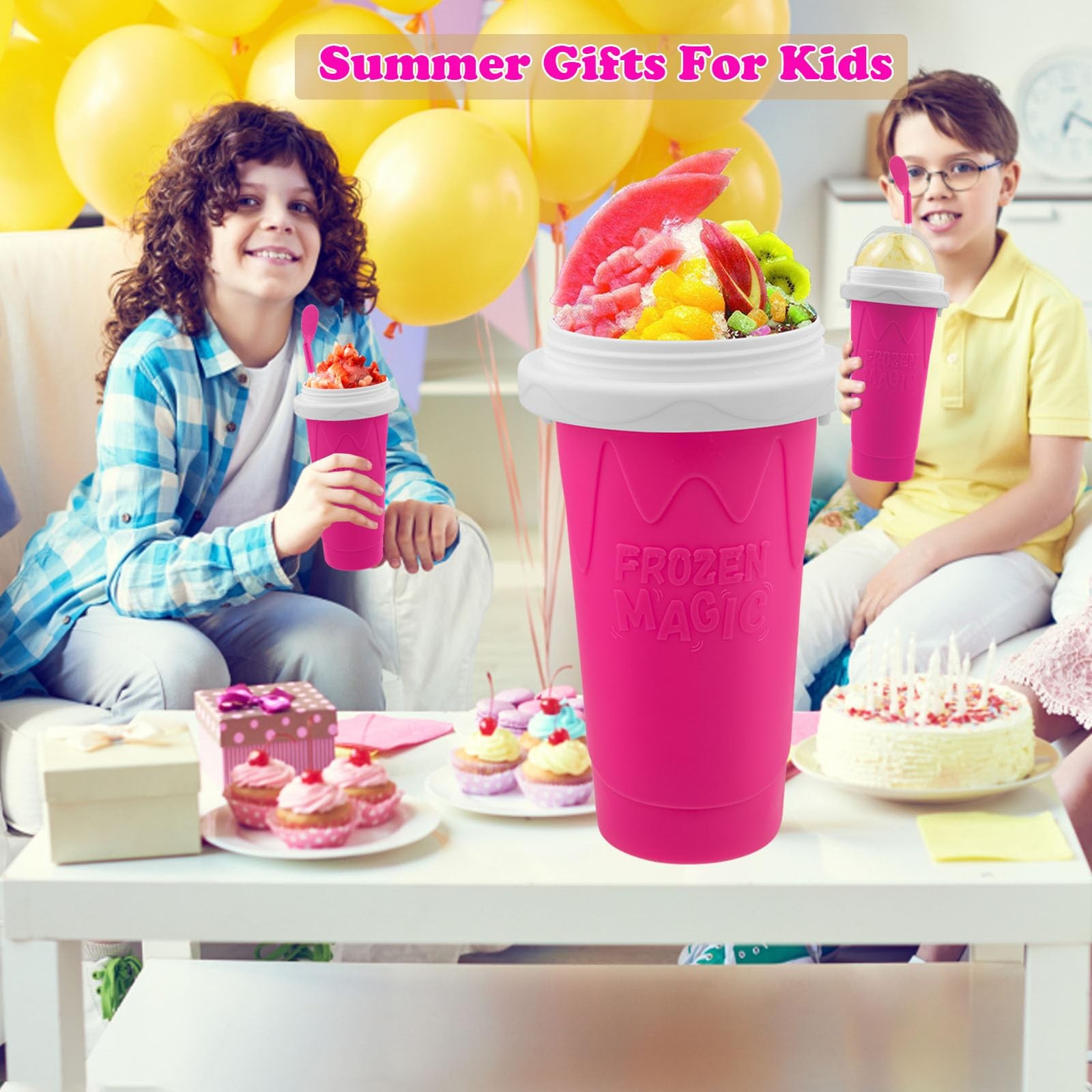 Slushie Maker Cup, Magic Quick Frozen Smoothies Cups for Homemade Milk Shake …