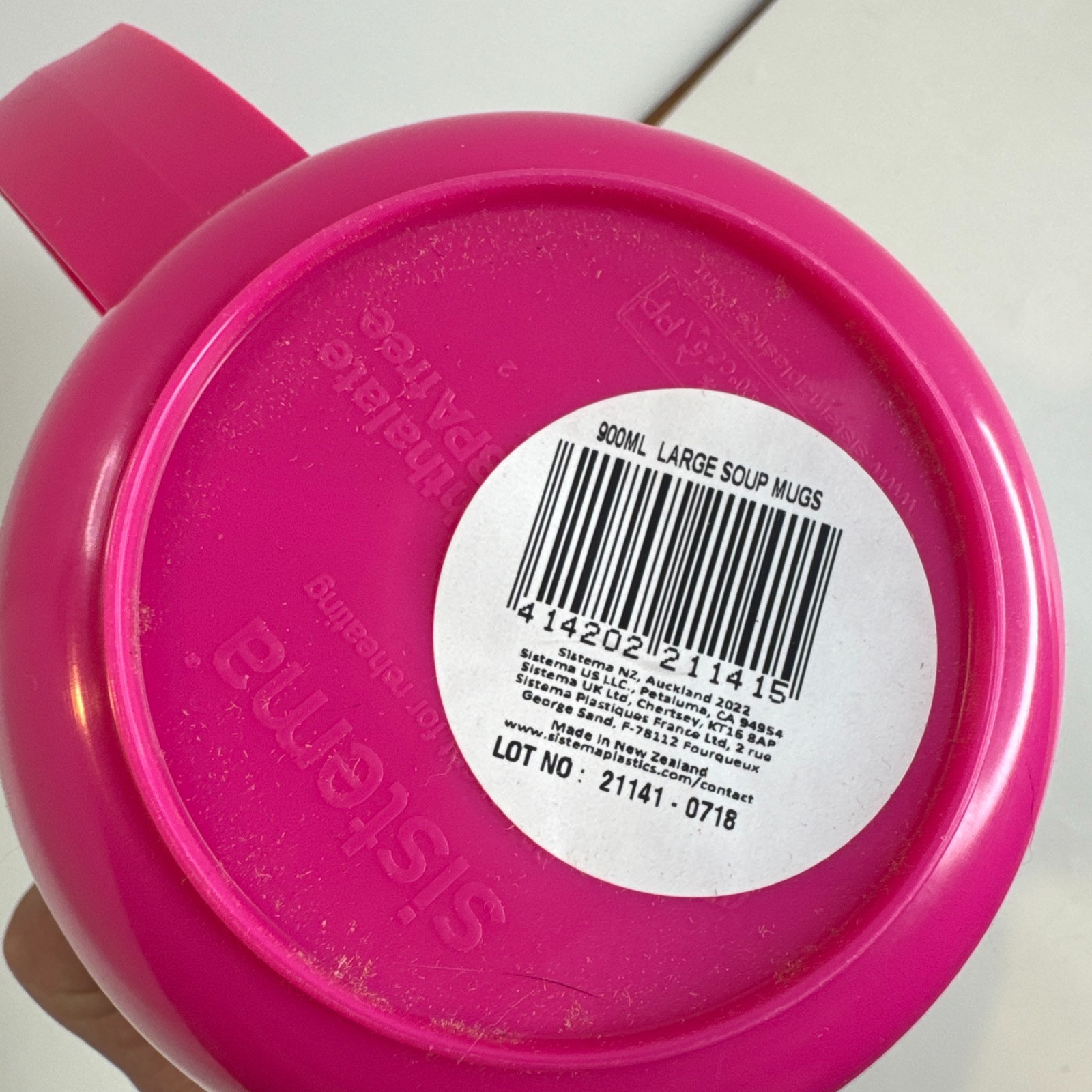 Sistema Microwaveable 900mL Soup Mug, Large Microwave Container w Steam Vent Lid