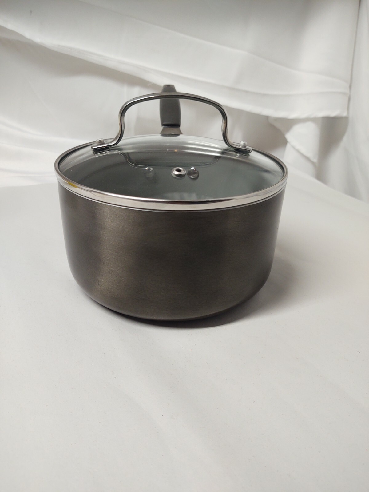 Food Network 2.5 qt. 2.3 L Covered Skillet 7.5 inches Bronze Cooking Suace pot.