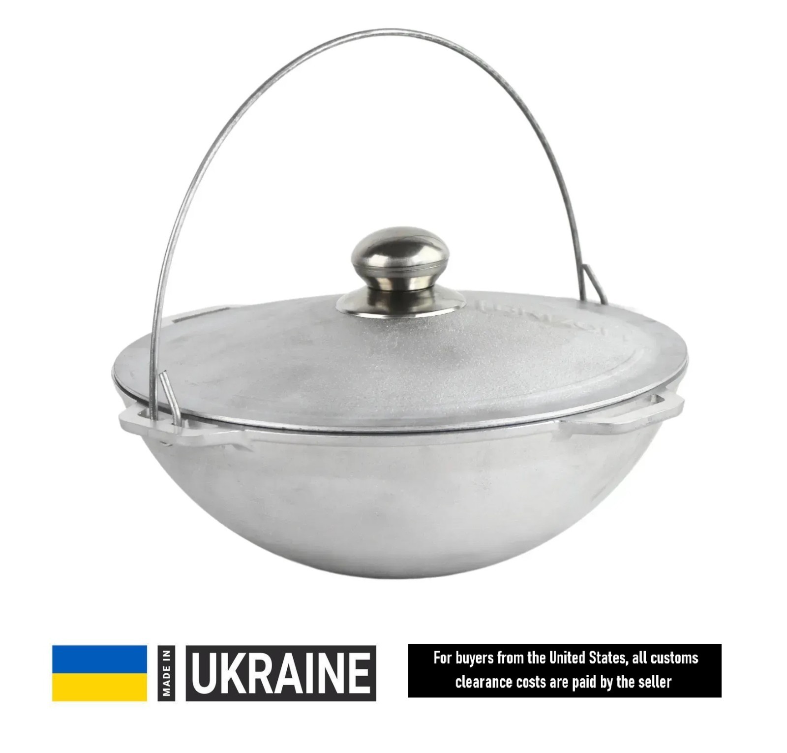 Kazan 4 L Aluminum for Pilaf Plov Uzbeki Tatar Dish Lagman Казан Плов Ukraine