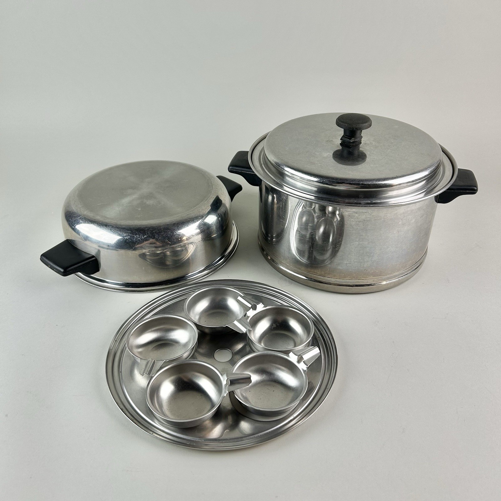 VTG LIFETIME COOKWARE 18-8 Stainless Steel 6 Qt Stock Pot 2 Lids Dome & Regular