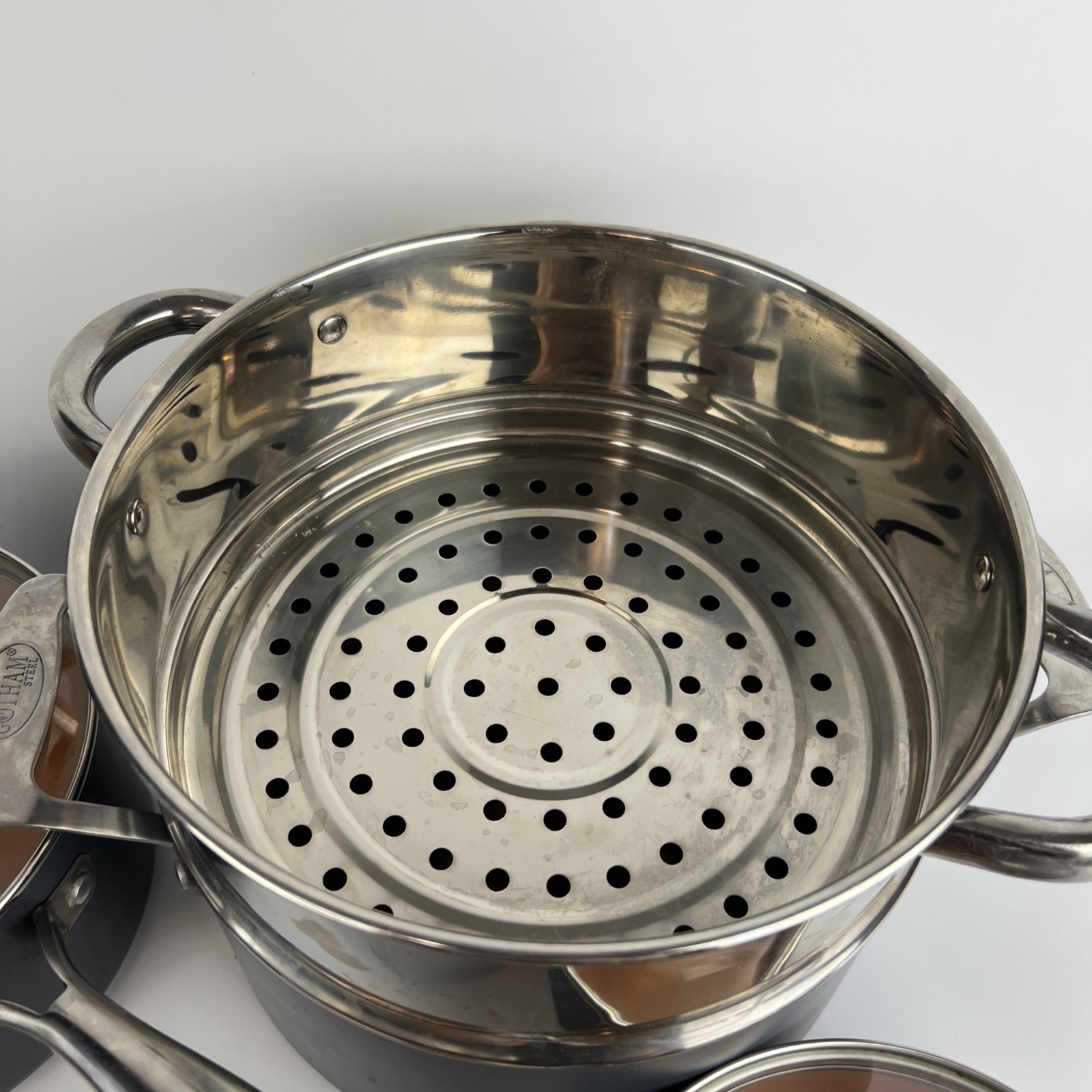 Gotham Steel 12 Piece Ceramic Nonstick Cookware Set Copper Preowned